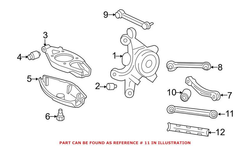 Mercedes Suspension Control Arm - Rear 1723500306